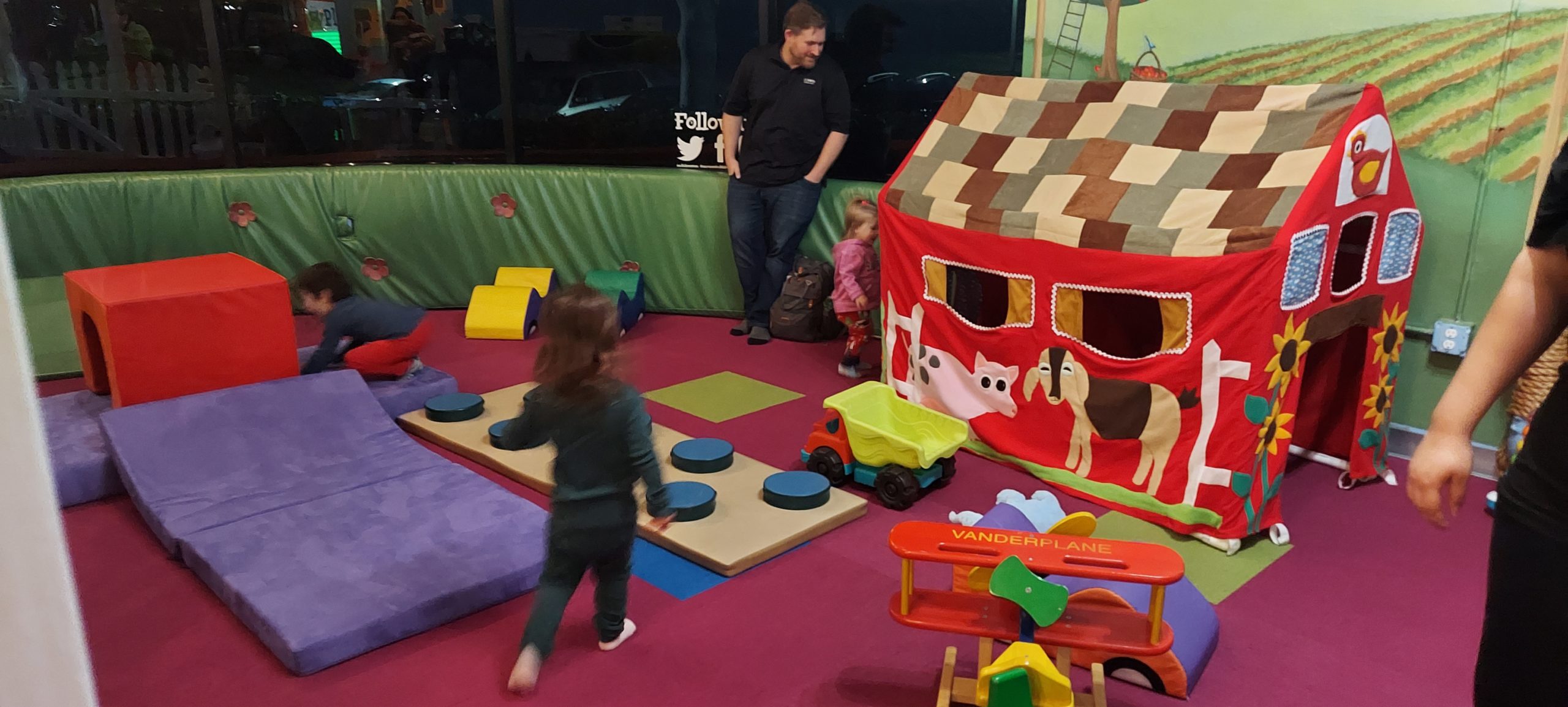 Kids playing in our baby bloomer area