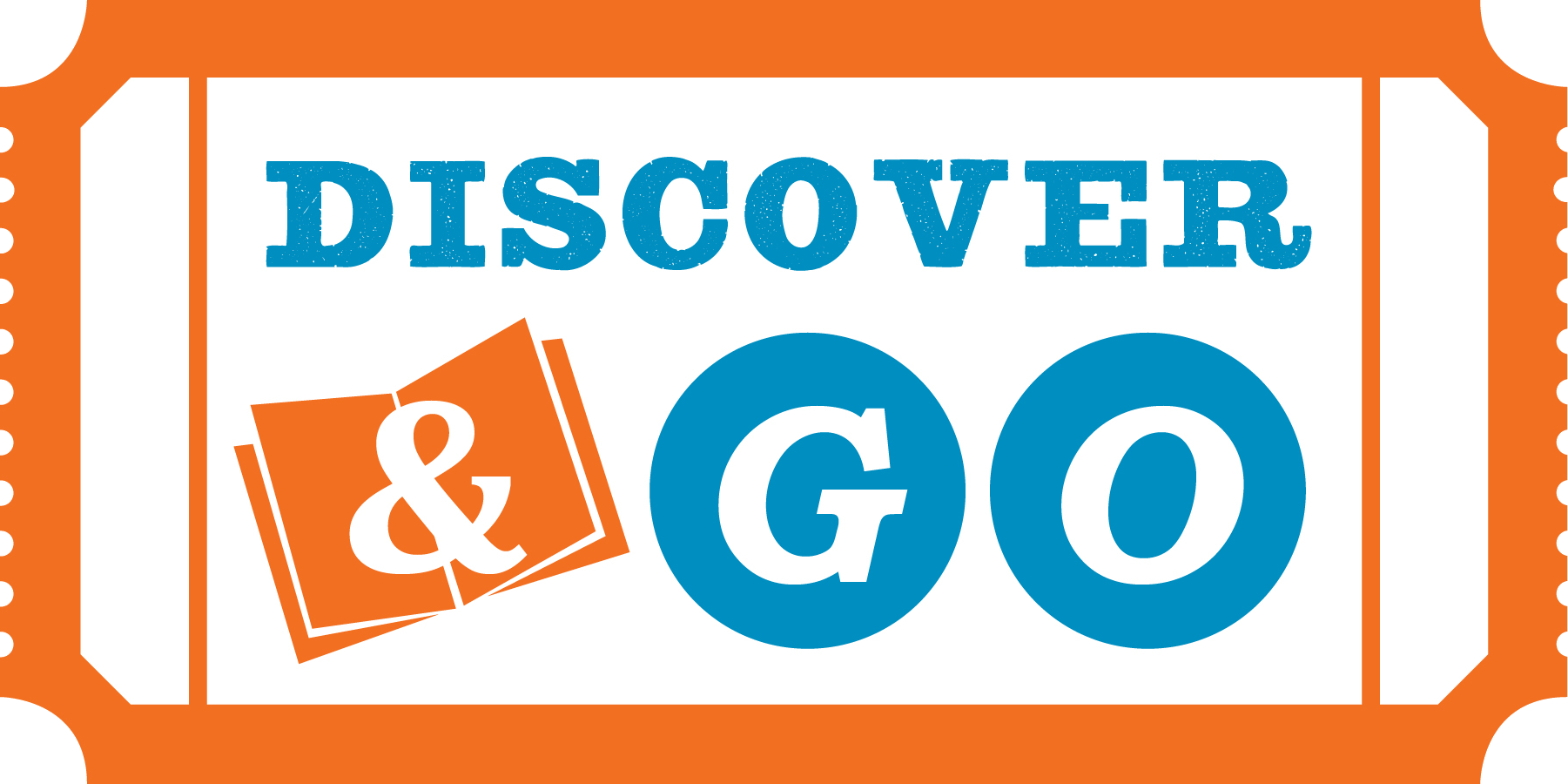 Discover and Go logo on a picture of a ticket