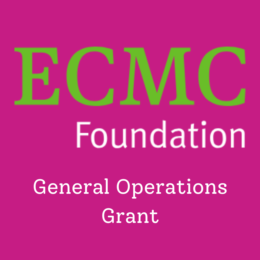ECMC Foundation General Operations grant title and logo on pink square