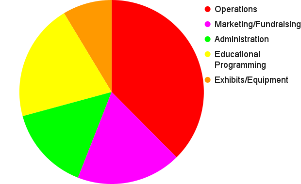 Expenses Pie Chart With 5 Wedges